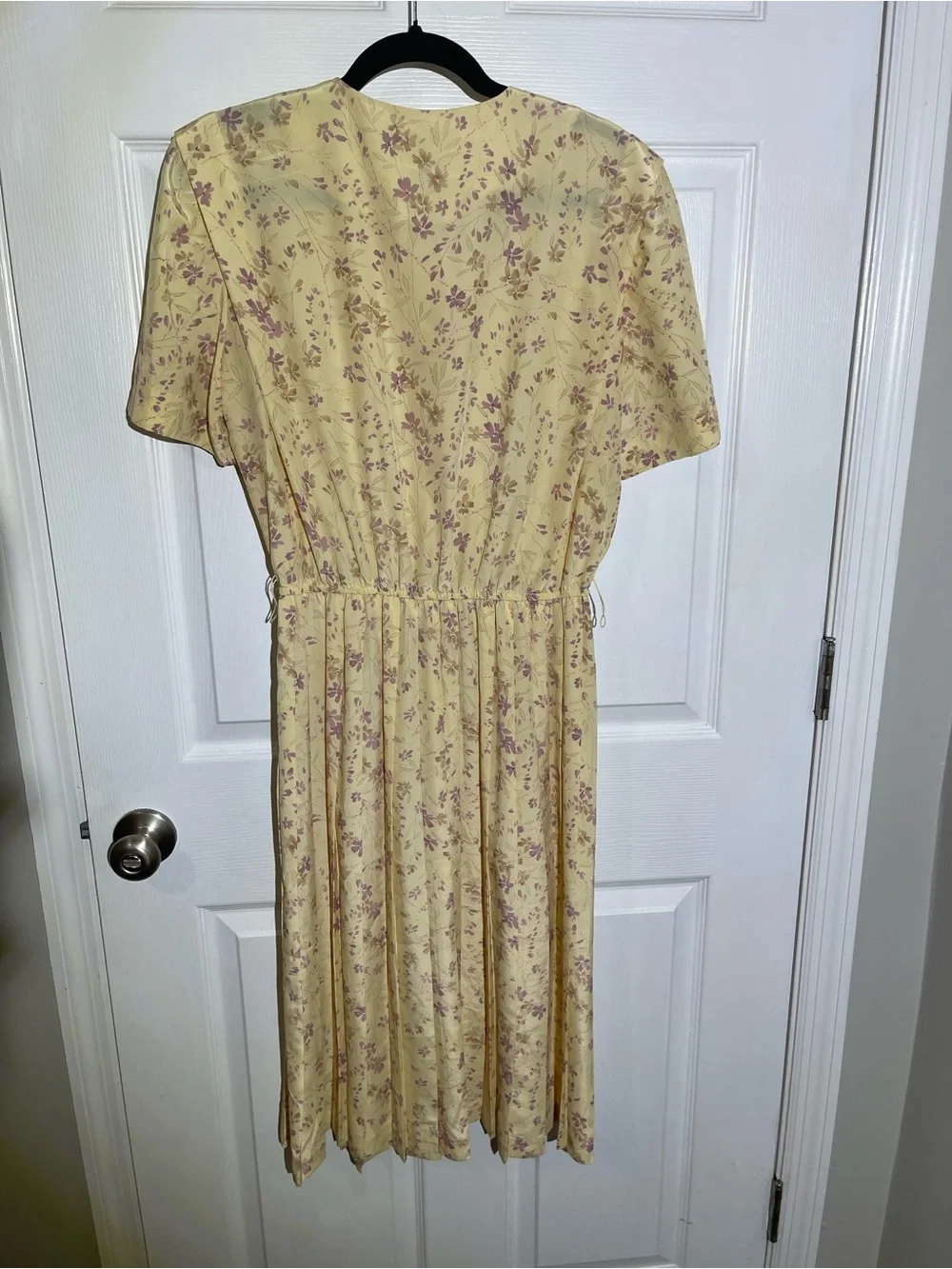 Leslie Fay Vintage Cottagecore Floral Pleated Dress with Matching belt EVC Sz 12 - Picture 6 of 7